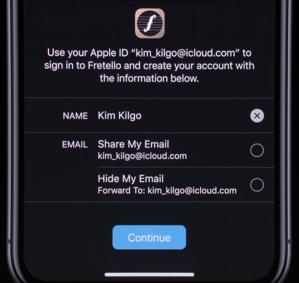使用 Apple 登录