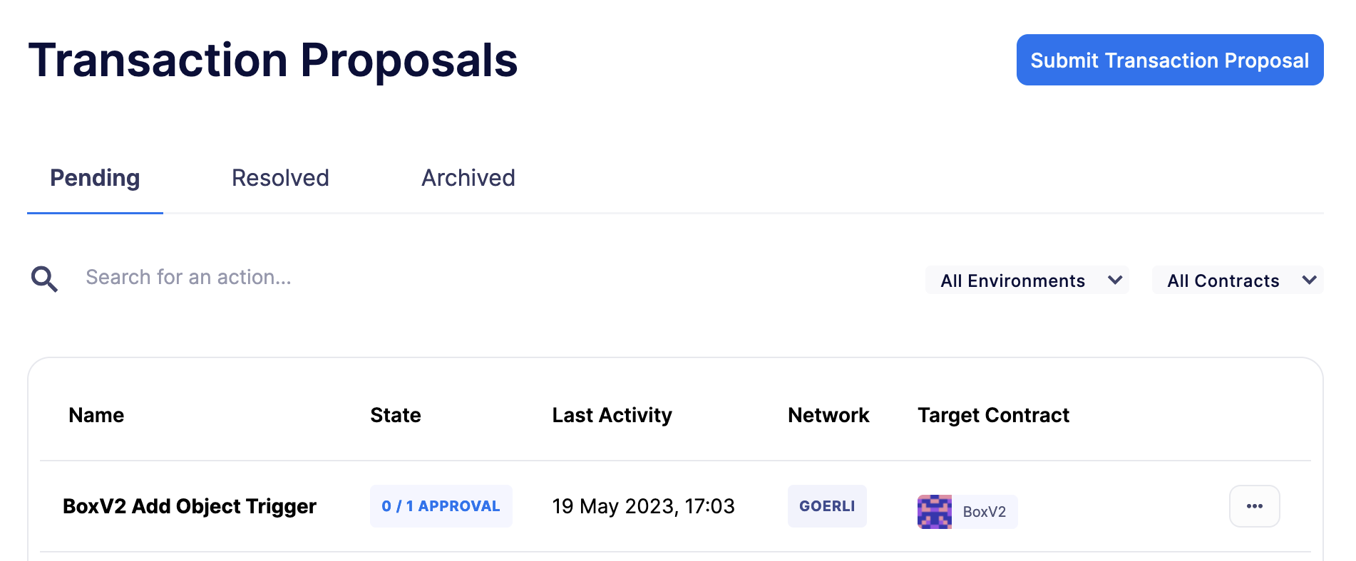 Transaction Proposal 触发器
